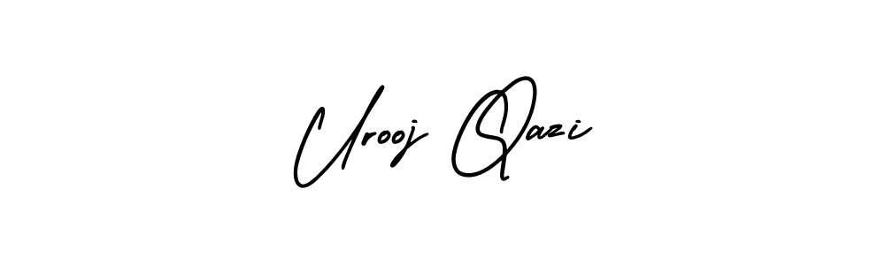 Make a beautiful signature design for name Urooj Qazi. With this signature (AmerikaSignatureDemo-Regular) style, you can create a handwritten signature for free. Urooj Qazi signature style 3 images and pictures png