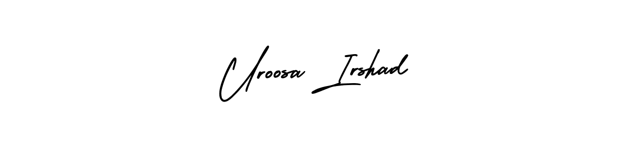 See photos of Uroosa Irshad official signature by Spectra . Check more albums & portfolios. Read reviews & check more about AmerikaSignatureDemo-Regular font. Uroosa Irshad signature style 3 images and pictures png