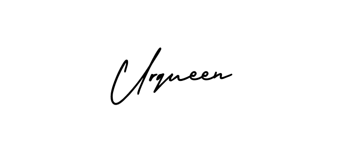 How to Draw Urqueen signature style? AmerikaSignatureDemo-Regular is a latest design signature styles for name Urqueen. Urqueen signature style 3 images and pictures png