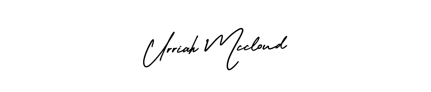 Urriah Mccloud stylish signature style. Best Handwritten Sign (AmerikaSignatureDemo-Regular) for my name. Handwritten Signature Collection Ideas for my name Urriah Mccloud. Urriah Mccloud signature style 3 images and pictures png