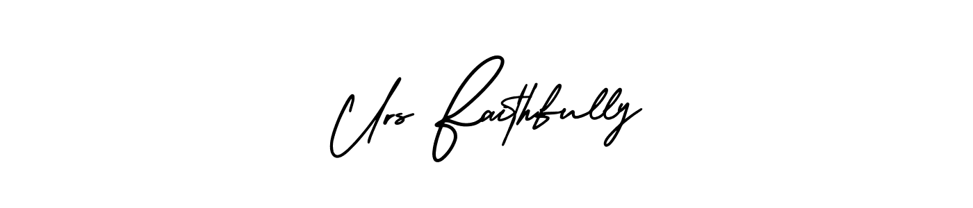 Make a beautiful signature design for name Urs Faithfully. With this signature (AmerikaSignatureDemo-Regular) style, you can create a handwritten signature for free. Urs Faithfully signature style 3 images and pictures png