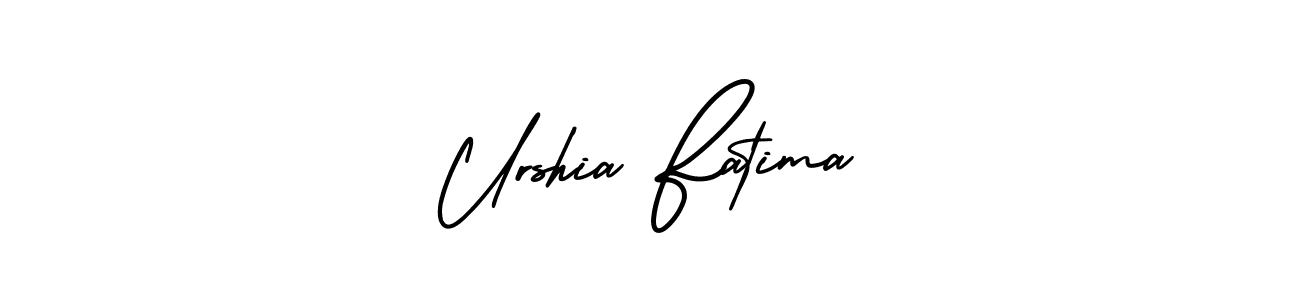 AmerikaSignatureDemo-Regular is a professional signature style that is perfect for those who want to add a touch of class to their signature. It is also a great choice for those who want to make their signature more unique. Get Urshia Fatima name to fancy signature for free. Urshia Fatima signature style 3 images and pictures png