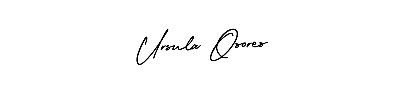 The best way (AmerikaSignatureDemo-Regular) to make a short signature is to pick only two or three words in your name. The name Ursula Osores include a total of six letters. For converting this name. Ursula Osores signature style 3 images and pictures png