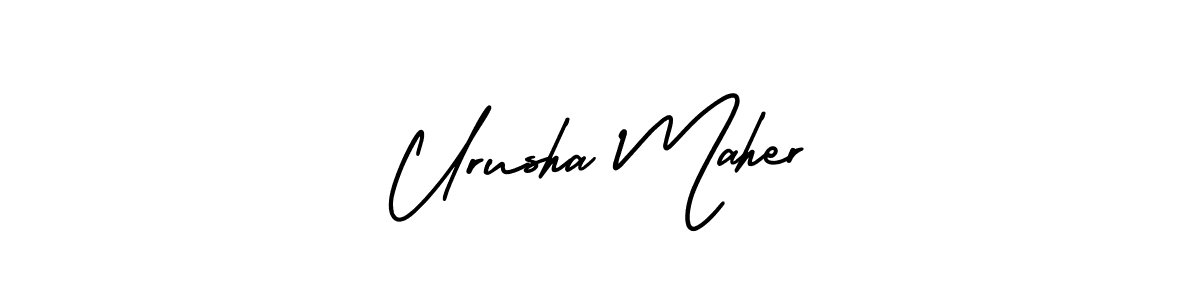 Check out images of Autograph of Urusha Maher name. Actor Urusha Maher Signature Style. AmerikaSignatureDemo-Regular is a professional sign style online. Urusha Maher signature style 3 images and pictures png