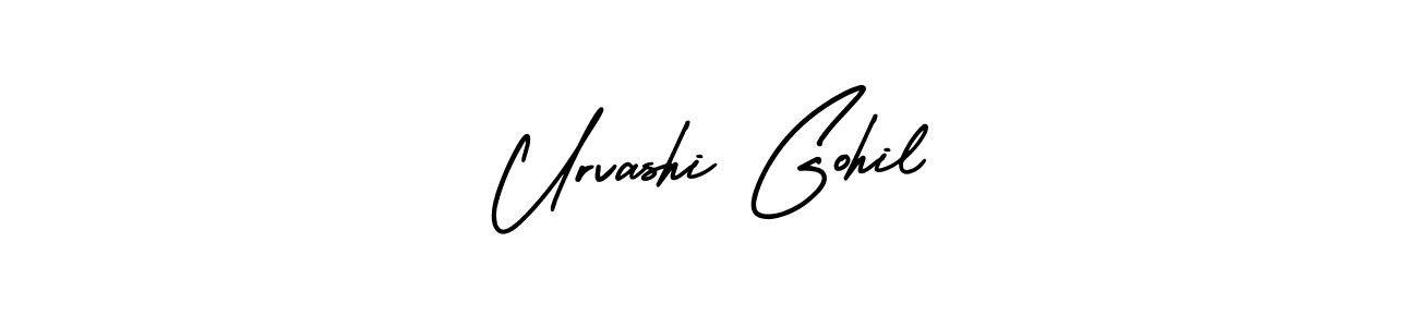 Create a beautiful signature design for name Urvashi Gohil. With this signature (AmerikaSignatureDemo-Regular) fonts, you can make a handwritten signature for free. Urvashi Gohil signature style 3 images and pictures png
