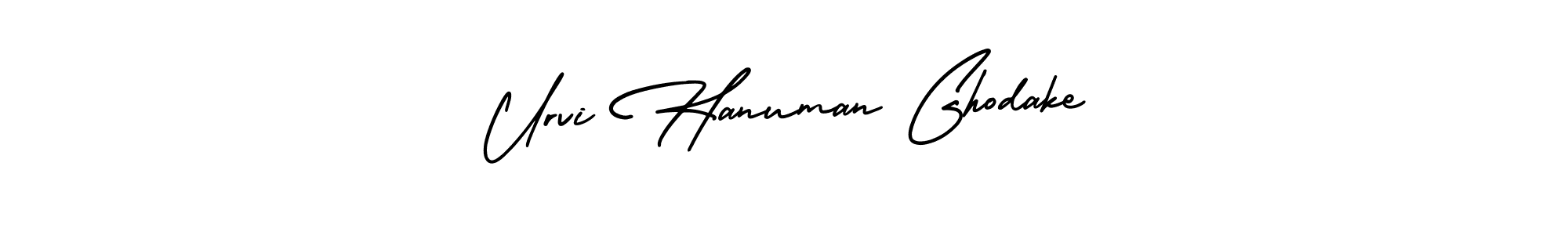 How to make Urvi Hanuman Ghodake name signature. Use AmerikaSignatureDemo-Regular style for creating short signs online. This is the latest handwritten sign. Urvi Hanuman Ghodake signature style 3 images and pictures png