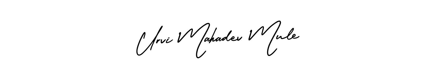 Urvi Mahadev Mule stylish signature style. Best Handwritten Sign (AmerikaSignatureDemo-Regular) for my name. Handwritten Signature Collection Ideas for my name Urvi Mahadev Mule. Urvi Mahadev Mule signature style 3 images and pictures png