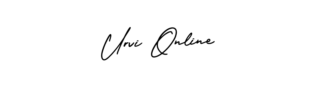 How to Draw Urvi Online signature style? AmerikaSignatureDemo-Regular is a latest design signature styles for name Urvi Online. Urvi Online signature style 3 images and pictures png