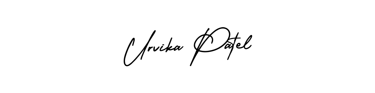 Check out images of Autograph of Urvika Patel name. Actor Urvika Patel Signature Style. AmerikaSignatureDemo-Regular is a professional sign style online. Urvika Patel signature style 3 images and pictures png