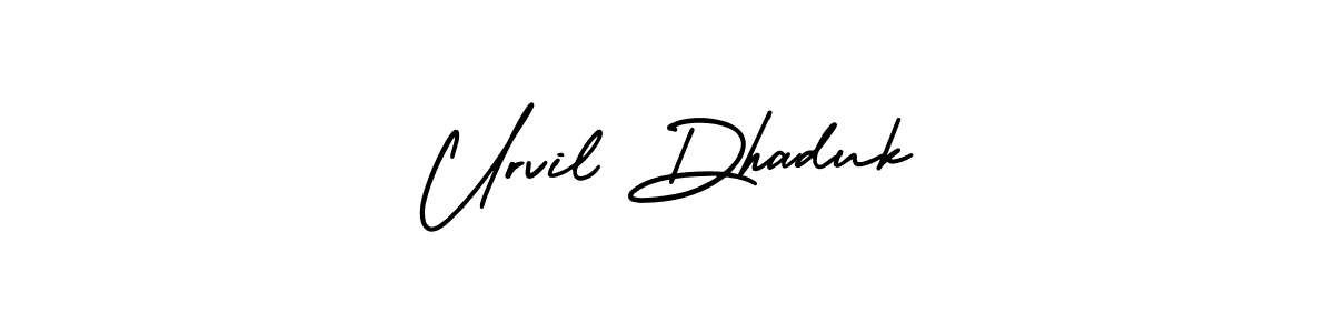 Check out images of Autograph of Urvil Dhaduk name. Actor Urvil Dhaduk Signature Style. AmerikaSignatureDemo-Regular is a professional sign style online. Urvil Dhaduk signature style 3 images and pictures png