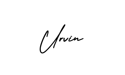 This is the best signature style for the Urvin name. Also you like these signature font (AmerikaSignatureDemo-Regular). Mix name signature. Urvin signature style 3 images and pictures png