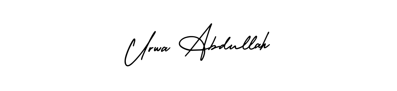 AmerikaSignatureDemo-Regular is a professional signature style that is perfect for those who want to add a touch of class to their signature. It is also a great choice for those who want to make their signature more unique. Get Urwa Abdullah name to fancy signature for free. Urwa Abdullah signature style 3 images and pictures png