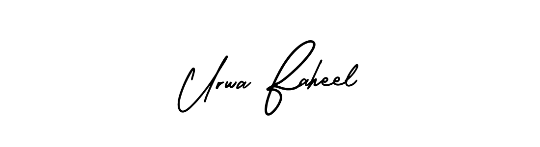 Make a beautiful signature design for name Urwa Faheel. With this signature (AmerikaSignatureDemo-Regular) style, you can create a handwritten signature for free. Urwa Faheel signature style 3 images and pictures png