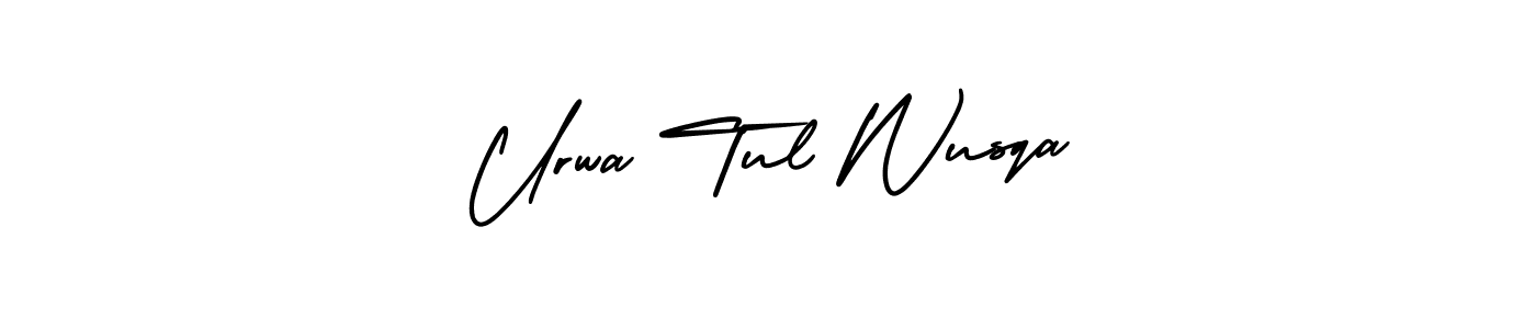 AmerikaSignatureDemo-Regular is a professional signature style that is perfect for those who want to add a touch of class to their signature. It is also a great choice for those who want to make their signature more unique. Get Urwa Tul Wusqa name to fancy signature for free. Urwa Tul Wusqa signature style 3 images and pictures png