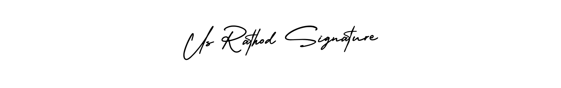The best way (AmerikaSignatureDemo-Regular) to make a short signature is to pick only two or three words in your name. The name Us Rathod Signature include a total of six letters. For converting this name. Us Rathod Signature signature style 3 images and pictures png