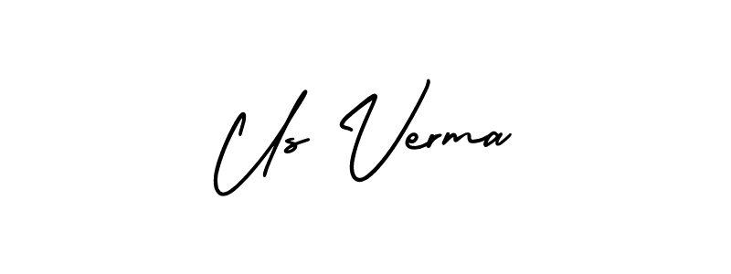 if you are searching for the best signature style for your name Us Verma. so please give up your signature search. here we have designed multiple signature styles  using AmerikaSignatureDemo-Regular. Us Verma signature style 3 images and pictures png