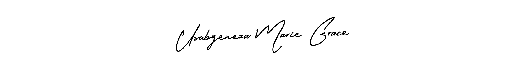 AmerikaSignatureDemo-Regular is a professional signature style that is perfect for those who want to add a touch of class to their signature. It is also a great choice for those who want to make their signature more unique. Get Usabyeneza Marie Grace name to fancy signature for free. Usabyeneza Marie Grace signature style 3 images and pictures png