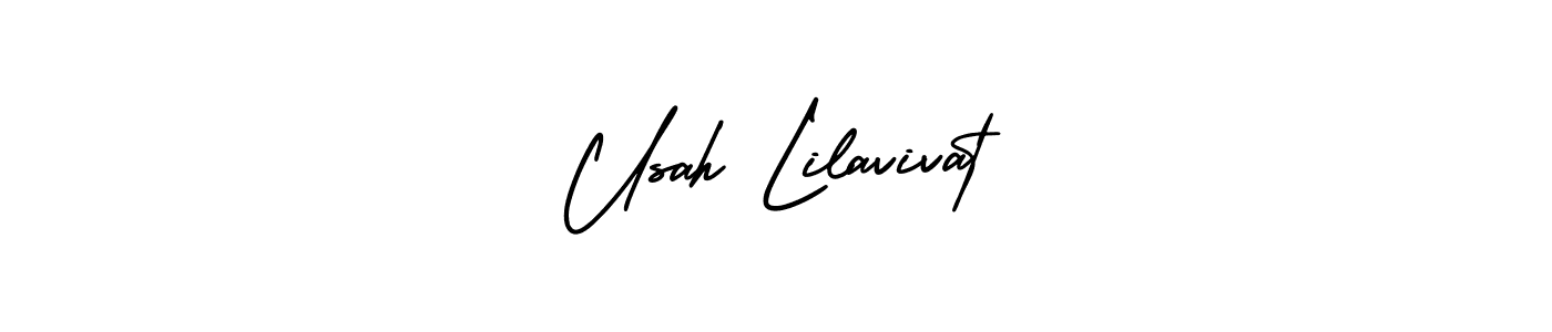 Check out images of Autograph of Usah Lilavivat name. Actor Usah Lilavivat Signature Style. AmerikaSignatureDemo-Regular is a professional sign style online. Usah Lilavivat signature style 3 images and pictures png
