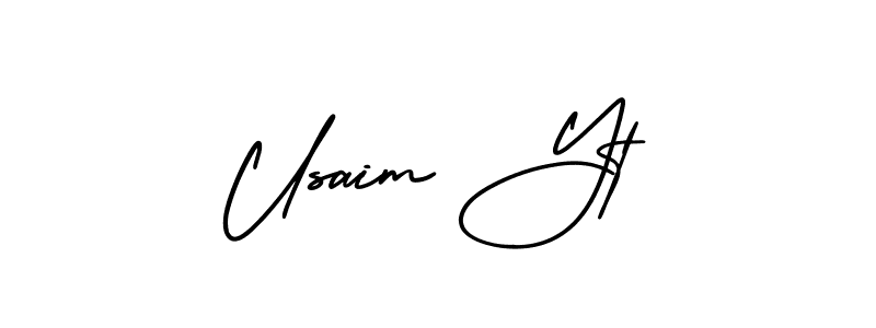 Make a beautiful signature design for name Usaim Yt. With this signature (AmerikaSignatureDemo-Regular) style, you can create a handwritten signature for free. Usaim Yt signature style 3 images and pictures png