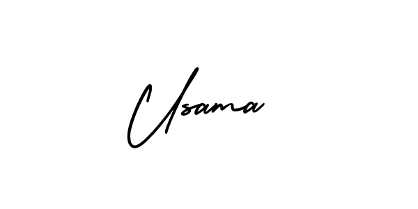 This is the best signature style for the Usama  name. Also you like these signature font (AmerikaSignatureDemo-Regular). Mix name signature. Usama  signature style 3 images and pictures png