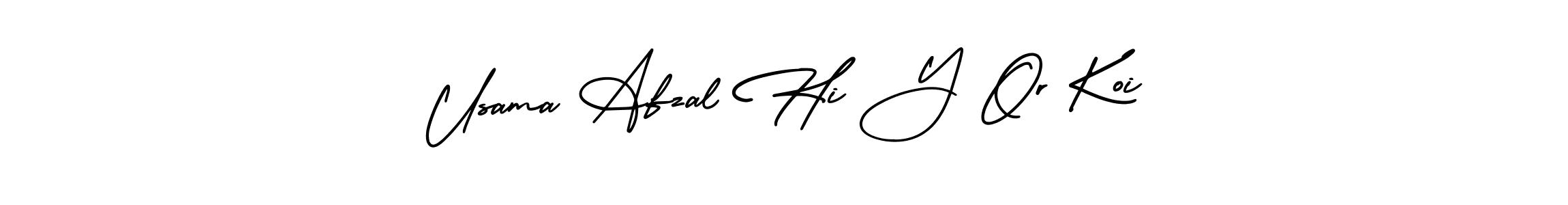 You can use this online signature creator to create a handwritten signature for the name Usama Afzal Hi Y Or Koi. This is the best online autograph maker. Usama Afzal Hi Y Or Koi signature style 3 images and pictures png