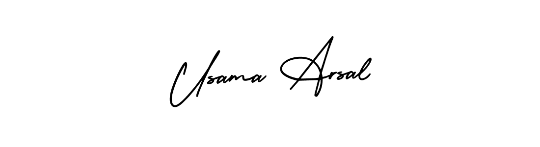 Use a signature maker to create a handwritten signature online. With this signature software, you can design (AmerikaSignatureDemo-Regular) your own signature for name Usama Arsal. Usama Arsal signature style 3 images and pictures png