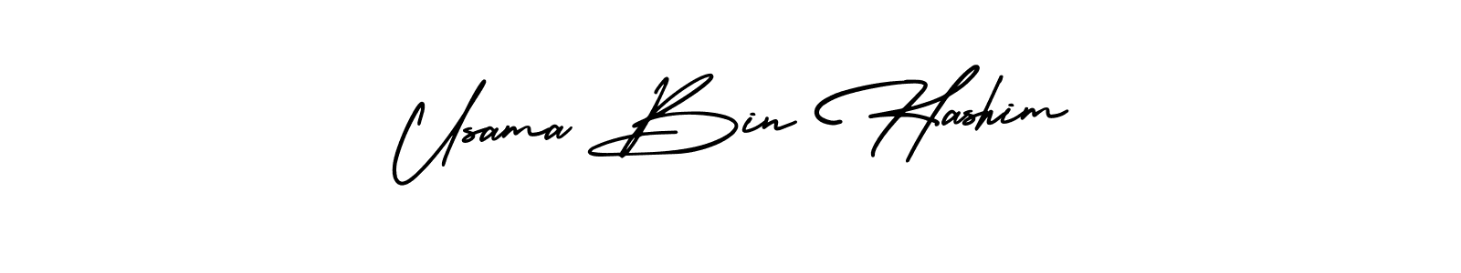 Make a beautiful signature design for name Usama Bin Hashim. With this signature (AmerikaSignatureDemo-Regular) style, you can create a handwritten signature for free. Usama Bin Hashim signature style 3 images and pictures png