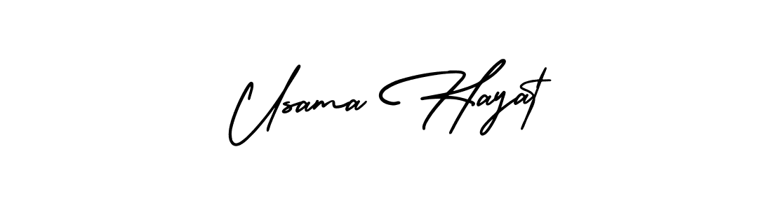 Also we have Usama Hayat name is the best signature style. Create professional handwritten signature collection using AmerikaSignatureDemo-Regular autograph style. Usama Hayat signature style 3 images and pictures png