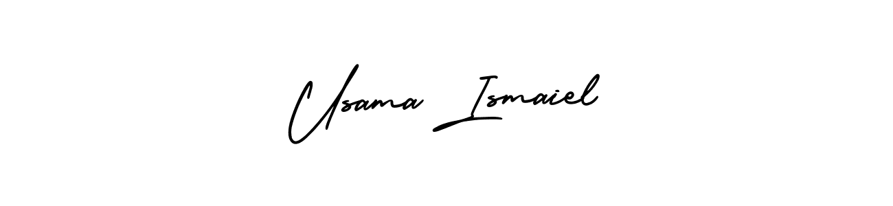 Similarly AmerikaSignatureDemo-Regular is the best handwritten signature design. Signature creator online .You can use it as an online autograph creator for name Usama Ismaiel. Usama Ismaiel signature style 3 images and pictures png