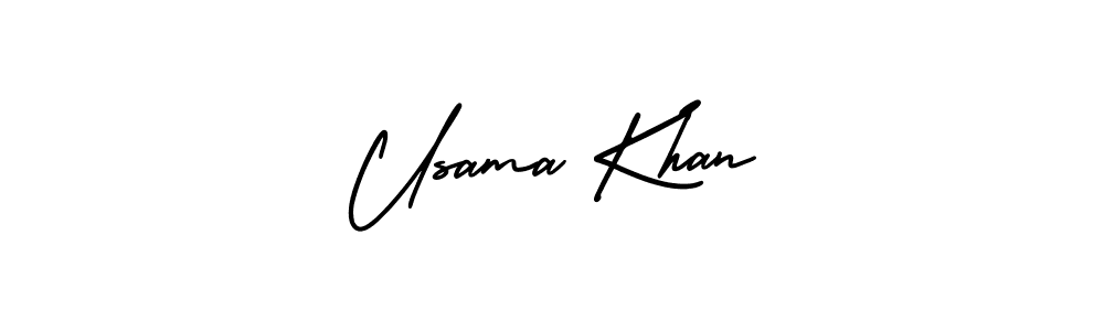 It looks lik you need a new signature style for name Usama Khan. Design unique handwritten (AmerikaSignatureDemo-Regular) signature with our free signature maker in just a few clicks. Usama Khan signature style 3 images and pictures png