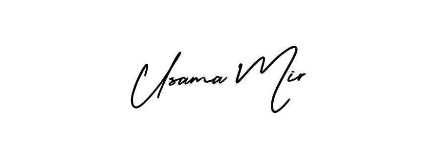 Usama Mir stylish signature style. Best Handwritten Sign (AmerikaSignatureDemo-Regular) for my name. Handwritten Signature Collection Ideas for my name Usama Mir. Usama Mir signature style 3 images and pictures png