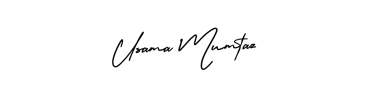 This is the best signature style for the Usama Mumtaz name. Also you like these signature font (AmerikaSignatureDemo-Regular). Mix name signature. Usama Mumtaz signature style 3 images and pictures png