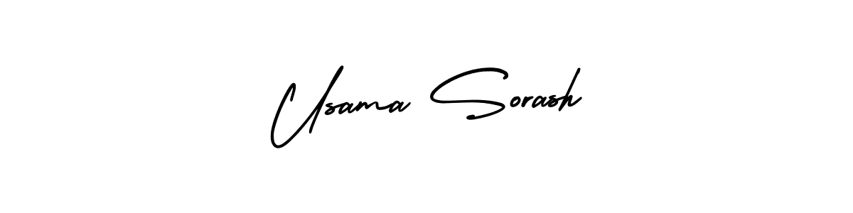 Make a beautiful signature design for name Usama Sorash. With this signature (AmerikaSignatureDemo-Regular) style, you can create a handwritten signature for free. Usama Sorash signature style 3 images and pictures png