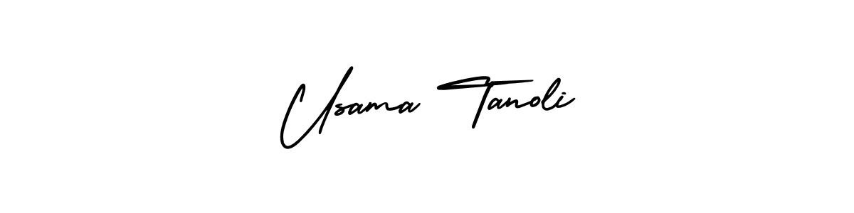 You should practise on your own different ways (AmerikaSignatureDemo-Regular) to write your name (Usama Tanoli) in signature. don't let someone else do it for you. Usama Tanoli signature style 3 images and pictures png