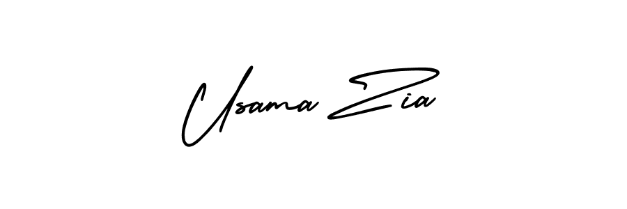 if you are searching for the best signature style for your name Usama Zia. so please give up your signature search. here we have designed multiple signature styles  using AmerikaSignatureDemo-Regular. Usama Zia signature style 3 images and pictures png