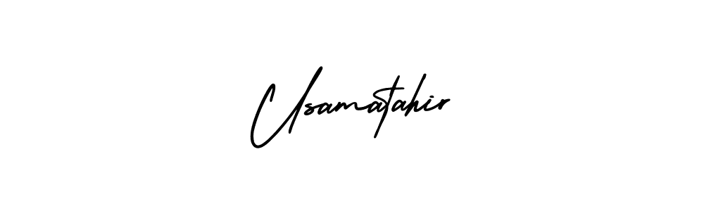 Design your own signature with our free online signature maker. With this signature software, you can create a handwritten (AmerikaSignatureDemo-Regular) signature for name Usamatahir. Usamatahir signature style 3 images and pictures png