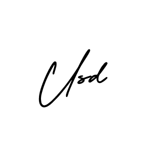 Make a beautiful signature design for name Usd. With this signature (AmerikaSignatureDemo-Regular) style, you can create a handwritten signature for free. Usd signature style 3 images and pictures png