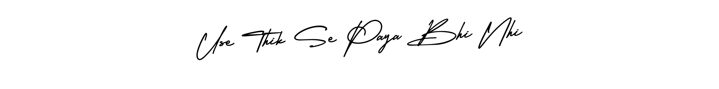 Make a beautiful signature design for name Use Thik Se Paya Bhi Nhi. With this signature (AmerikaSignatureDemo-Regular) style, you can create a handwritten signature for free. Use Thik Se Paya Bhi Nhi signature style 3 images and pictures png