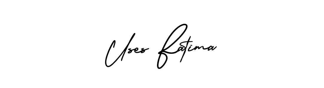 Use a signature maker to create a handwritten signature online. With this signature software, you can design (AmerikaSignatureDemo-Regular) your own signature for name Uses Fatima. Uses Fatima signature style 3 images and pictures png