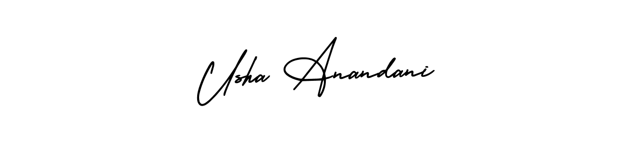 Design your own signature with our free online signature maker. With this signature software, you can create a handwritten (AmerikaSignatureDemo-Regular) signature for name Usha Anandani. Usha Anandani signature style 3 images and pictures png