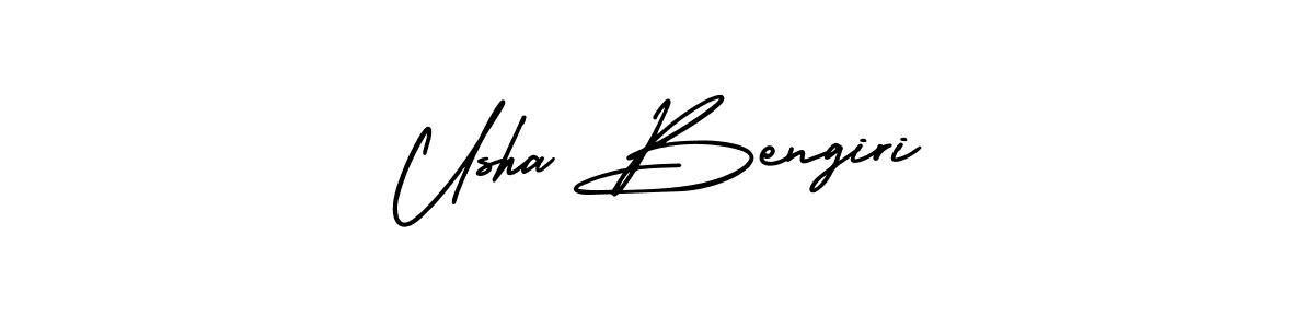 Also You can easily find your signature by using the search form. We will create Usha Bengiri name handwritten signature images for you free of cost using AmerikaSignatureDemo-Regular sign style. Usha Bengiri signature style 3 images and pictures png