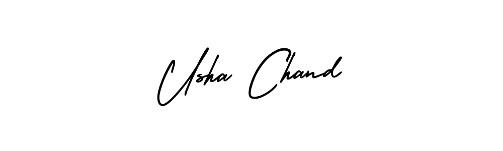 Usha Chand stylish signature style. Best Handwritten Sign (AmerikaSignatureDemo-Regular) for my name. Handwritten Signature Collection Ideas for my name Usha Chand. Usha Chand signature style 3 images and pictures png