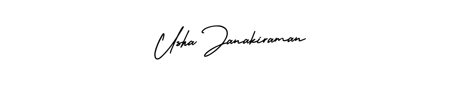 Make a beautiful signature design for name Usha Janakiraman. With this signature (AmerikaSignatureDemo-Regular) style, you can create a handwritten signature for free. Usha Janakiraman signature style 3 images and pictures png