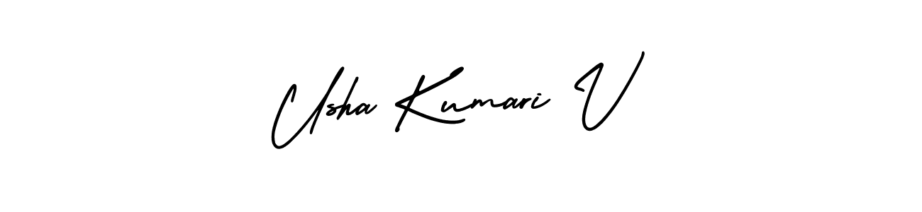 Make a short Usha Kumari V signature style. Manage your documents anywhere anytime using AmerikaSignatureDemo-Regular. Create and add eSignatures, submit forms, share and send files easily. Usha Kumari V signature style 3 images and pictures png