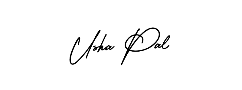 How to make Usha Pal name signature. Use AmerikaSignatureDemo-Regular style for creating short signs online. This is the latest handwritten sign. Usha Pal signature style 3 images and pictures png