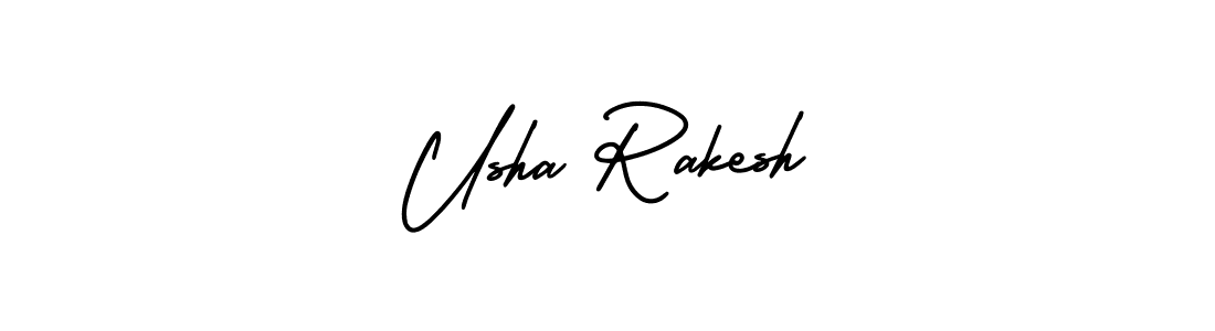 How to Draw Usha Rakesh signature style? AmerikaSignatureDemo-Regular is a latest design signature styles for name Usha Rakesh. Usha Rakesh signature style 3 images and pictures png