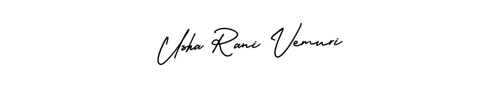 How to make Usha Rani Vemuri name signature. Use AmerikaSignatureDemo-Regular style for creating short signs online. This is the latest handwritten sign. Usha Rani Vemuri signature style 3 images and pictures png