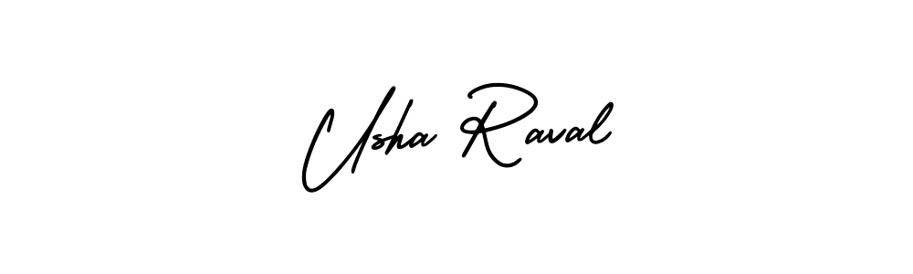 if you are searching for the best signature style for your name Usha Raval. so please give up your signature search. here we have designed multiple signature styles  using AmerikaSignatureDemo-Regular. Usha Raval signature style 3 images and pictures png