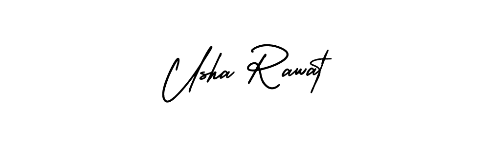 Use a signature maker to create a handwritten signature online. With this signature software, you can design (AmerikaSignatureDemo-Regular) your own signature for name Usha Rawat. Usha Rawat signature style 3 images and pictures png