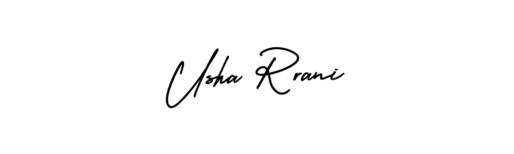 Also we have Usha Rrani name is the best signature style. Create professional handwritten signature collection using AmerikaSignatureDemo-Regular autograph style. Usha Rrani signature style 3 images and pictures png